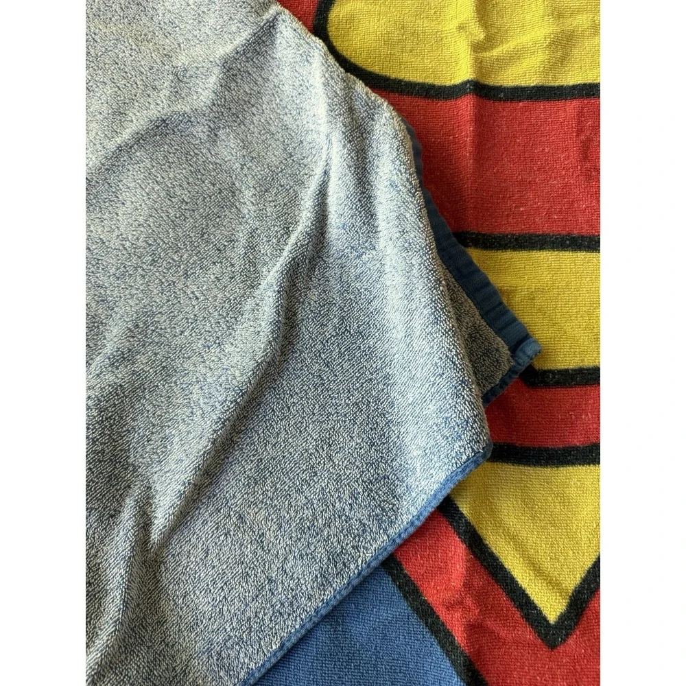 LOT 2 VTG DC Comics Beach Towels Superman & Batman 52x27 Retro Justice League